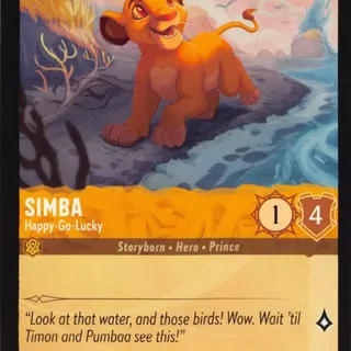 Disney Lorcana: Azurite Sea COMMON Simba - Happy Go Lucky #5/204