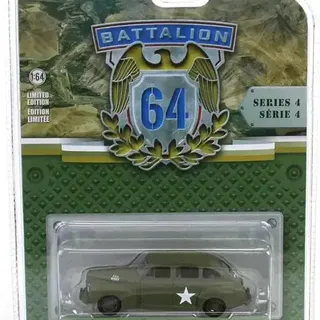 1942 Ford Fordor Super Deluxe US Army Staff Car 1/64 Greenlight Battalion S4