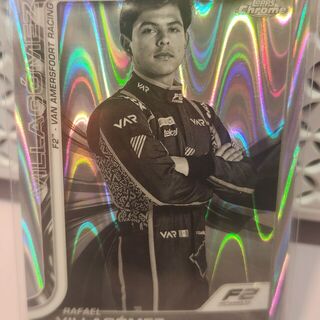 Rafael Villagomez [Black White RayWave Refractor] #42 2025 Topps Chrome Formula 1