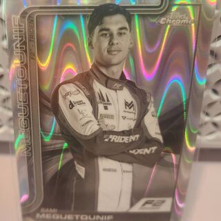 Sami Meguetounif [Black White RayWave Refractor] #40 2025 Topps Chrome Formula 1