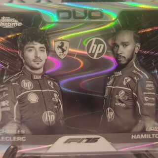 Charles Leclerc / Lewis Hamilton [Black White RayWave Refractor] #165 2025 Topps Chrome Formula 1