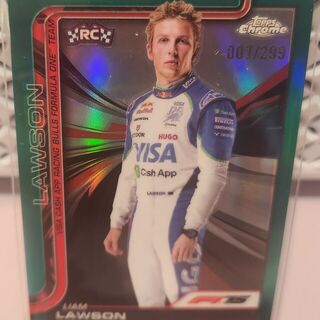 Liam Lawson [Teal Refractor] 02307/299  #11 2025 Topps Chrome Formula 1