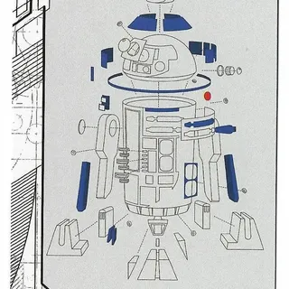 Topps Star Wars: The Last Jedi 2017 - Blueprints R2-D2 #BP-7