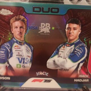 Liam Lawson / Isack Hadjar 179/199 [Aqua Refractor] #169 2025 Topps Chrome Formula 1