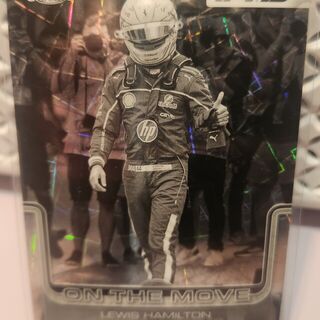 Lewis Hamilton [Black White Lazer Refractor] #191 2025 Topps Chrome Formula 1 - On the Move
