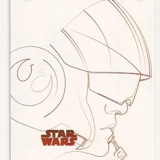 Topps Star Wars: The Last Jedi 2017 - Poe Dameron #RL-6 Red Character Illustration Card