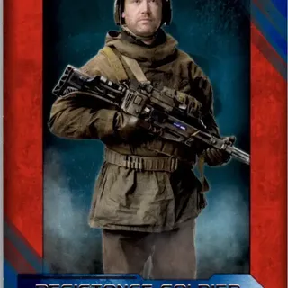 Topps Star Wars: The Last Jedi 2017 - Resistance Soldier #48 Blue
