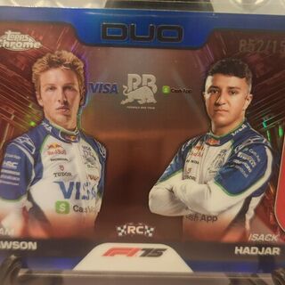 Liam Lawson / Isack Hadjar 052/150 [Blue Refractor] #169 2025 Topps Chrome Formula 1