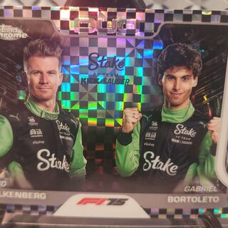 Nico Hulkenberg / Gabriel Bortoleto [Checker Flag Refractor] #173 2025 Topps Chrome Formula 1