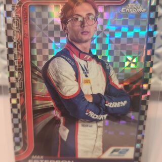 Max Esterson [Checker Flag Refractor] #39 2025 Topps Chrome Formula 1
