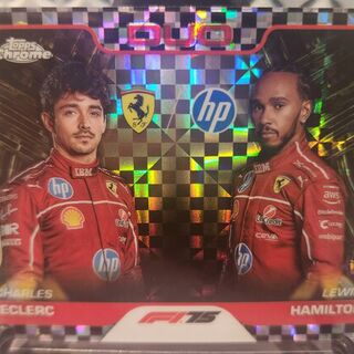 Charles Leclerc / Lewis Hamilton [Checker Flag Refractor] #165 2025 Topps Chrome Formula 1