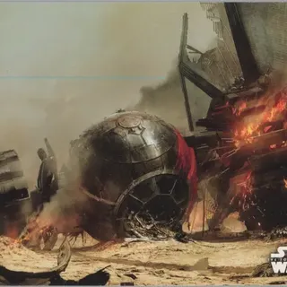 Topps Star Wars: The Force Awakens 2015 - Concept Art Crash On Jakku #5