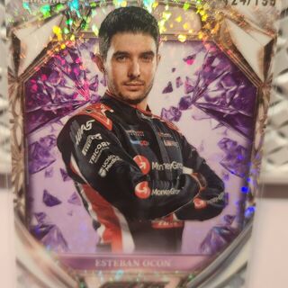 Esteban Ocon 124/199 [Purple Mini-Diamond Refractor] #D75-13 2025 Topps Chrome Formula 1 Diamond 75th Anniversary