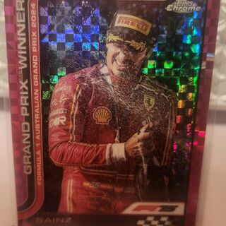 Carlos Sainz 231/250 [Pink Checker Flag Refractor] #95 2025 Topps Chrome Formula 1