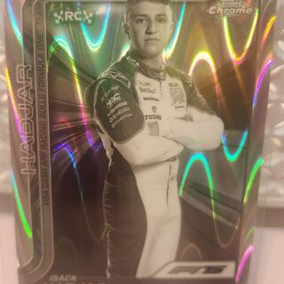 Isack Hadjar [Black White RayWave Refractor] #12 2025 Topps Chrome Formula 1