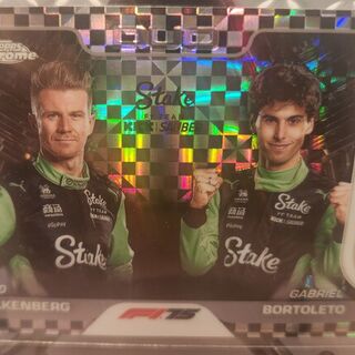 Nico Hulkenberg / Gabriel Bortoleto [Checker Flag Refractor] #173 2025 Topps Chrome Formula 1