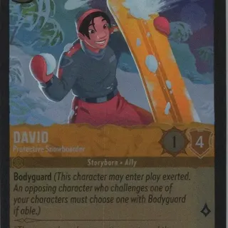 Disney Lorcana: Winterspell COMMON FOIL David - Protective Snowboarder #9/204