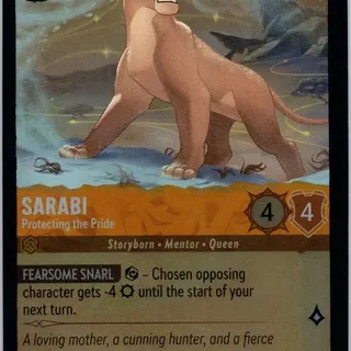 Disney Lorcana: Winterspell COMMON FOIL Sarabi - Protecting The Pride #12/204