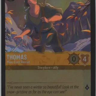 Disney Lorcana: Winterspell COMMON FOIL Thomas - Wide Eyed Recruit #1/204