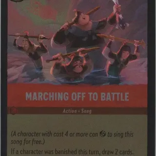 Disney Lorcana: Winterspell COMMON FOIL Marching Off To Battle #129/204