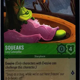 Disney Lorcana: Winterspell COMMON FOIL Squeaks - Cozy Caterpillar #80/204