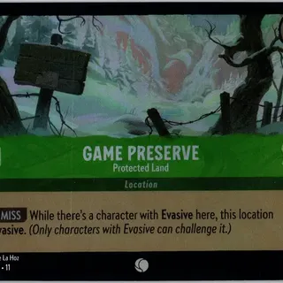 Disney Lorcana: Winterspell COMMON FOIL Game Preserve - Protected Land #102/204