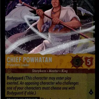 Disney Lorcana: Winterspell UNCOMMON FOIL Chief Powhatan - Protective Leader #11/204