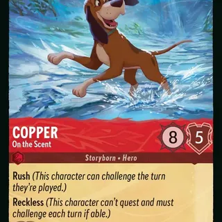Disney Lorcana: Winterspell UNCOMMON FOIL Copper - On The Scent #107/204