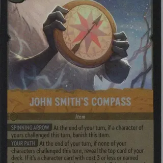 Disney Lorcana: Winterspell RARE FOIL John Smith's Compass #33/204