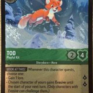 Disney Lorcana: Winterspell RARE FOIL Tod - Playful Kit #90/204