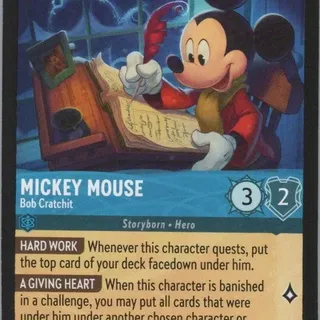 Disney Lorcana: Winterspell RARE Mickey Mouse - Bob Cratchit #159/204