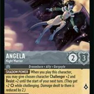 Disney Lorcana: Winterspell SUPER RARE Angela - Night Warrior #187/204