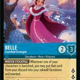Disney Lorcana: Winterspell SUPER RARE Belle - Snowfield Strategist #158/204