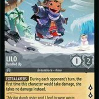 Disney Lorcana: Winterspell SUPER RARE Lilo - Bundled Up #195/204