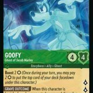 Disney Lorcana: Winterspell SUPER RARE Goofy - Ghost Of Jacob Marley #83/204