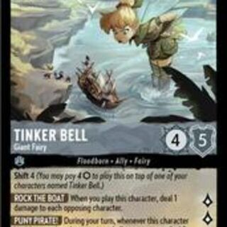Disney Lorcana: The First Chapter SUPER RARE FOIL Tinker Bell - Giant Fairy #193/204