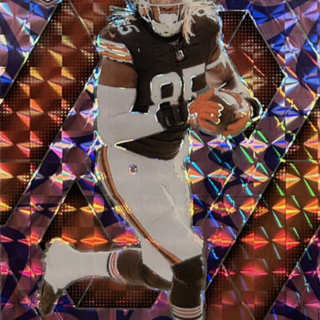 NFL 2025 Panini Mosaic: Browns - David Njoku #133 Mosaic Reactive Purple