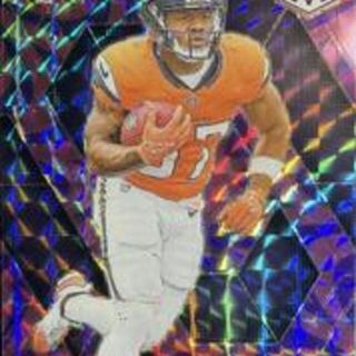 NFL 2025 Panini Mosaic: Broncos - RJ Harvey #375 Mosaic Reactive Purple Rookie