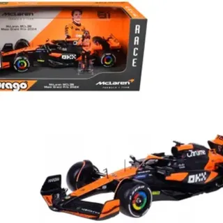 Bburago 2024 Race McLaren MCL38 with Figure, Piastri 81