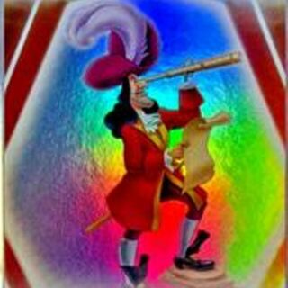 Topps Disney 2026: Neon - Captain Hook #9 Rainbow Foilboard