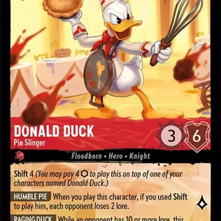 Disney Lorcana: Shimmering Skies LEGENDARY Donald Duck - Pie Slinger #107/204