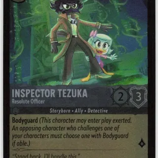 Disney Lorcana: Whispers In The Well COMMON FOIL Inspector Tezuka - Resolute Officer #177/204