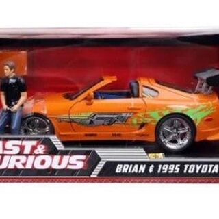 1995 Toyota Supra w/Brian Figurine and Working Lights - Fast and Furious - Jada 1/18