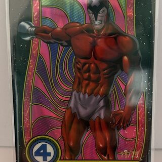 Topps Marvel 2026 Finest Fantastic Four: 1960's Blacklight - Klaw #BL-49 Neon Purple Lava (28/75)