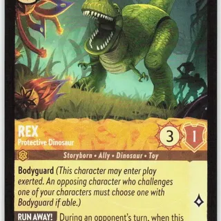 Disney Lorcana: Wilds Unknown RARE Rex - Protective Dinosaur #10/204