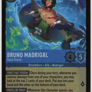 Disney Lorcana: Wilds Unknown RARE FOIL Bruno Madrigal - Oasis Oracle #154/204