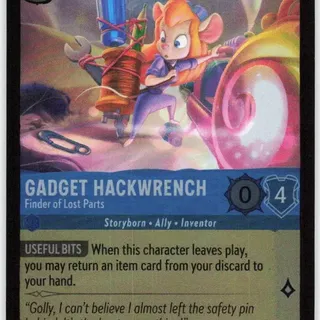 Disney Lorcana: Wilds Unknown COMMON FOIL Gadget Hackwrench - Finder Of Lost Parts #147/204