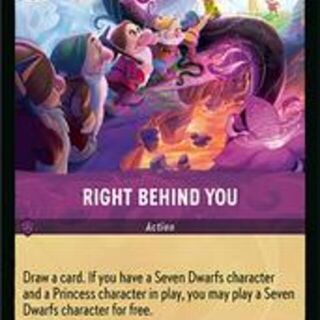Disney Lorcana: Wilds Unknown UNCOMMON FOIL Right Behind You #64/204