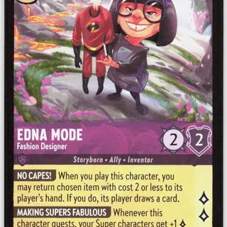 Disney Lorcana: Wilds Unknown RARE Edna Mode - Fashion Designer #54/204