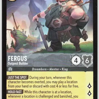 Disney Lorcana: Wilds Unknown SUPER RARE Fergus - Outpost Builder #194/204